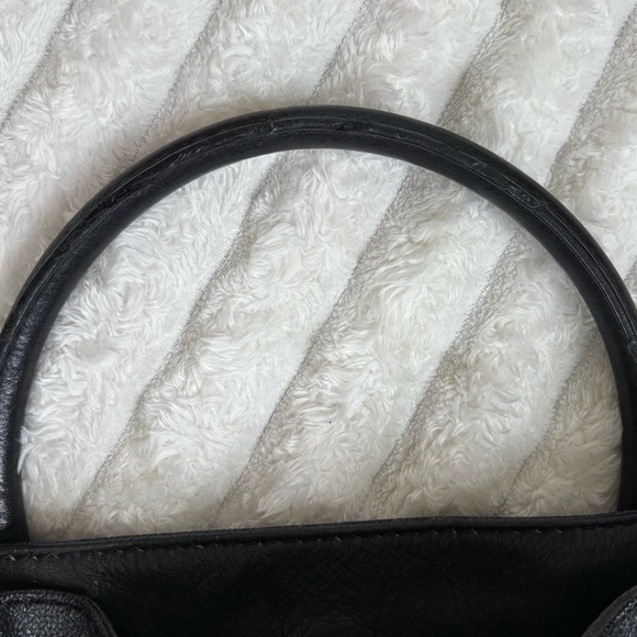 MICHAEL KORS Signature Black Shoulder Bag Saffiano Leather Monorgram Logo - Picture 10 of 15